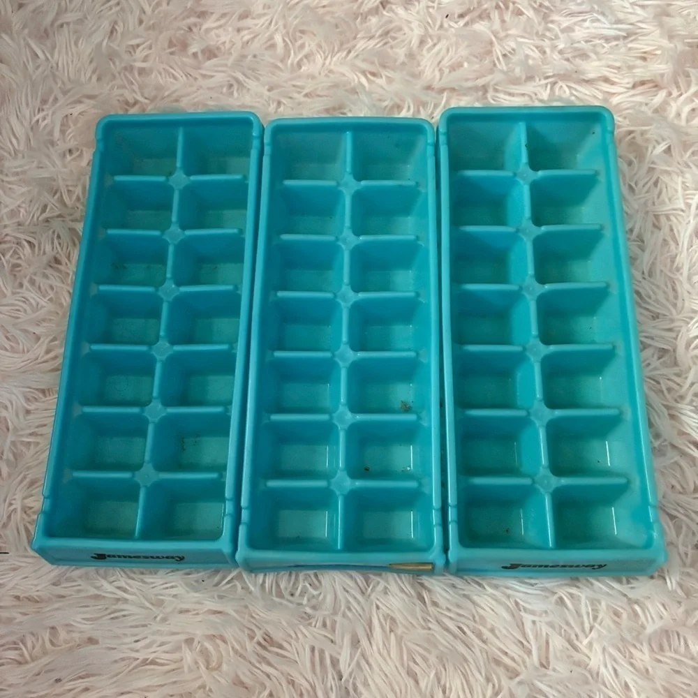 Jamesway Ice Cube Tray Blue Plastic Vintage Defunct Department Store Advertising